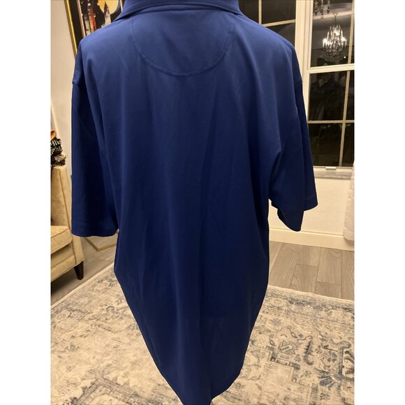 Greg Norman Blue Polo Shirt Mens L Shark Logo Lightweight & Play Dry Technology - Picture 3 of 9